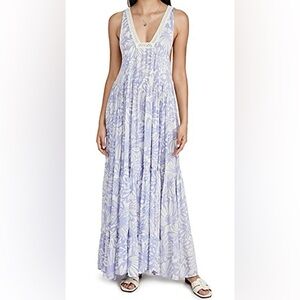 ‼️RARE‼️🎸Free People🎸🔥NWOT🔥Tiers For You Maxi in Cornflower—XS